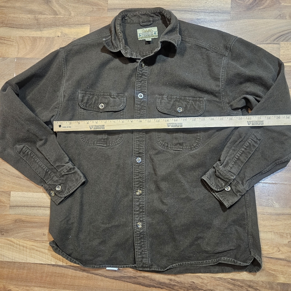 Cabela’s Deerskin Soft Chamois Shirt Men’s L Brown - Picture 4 of 6